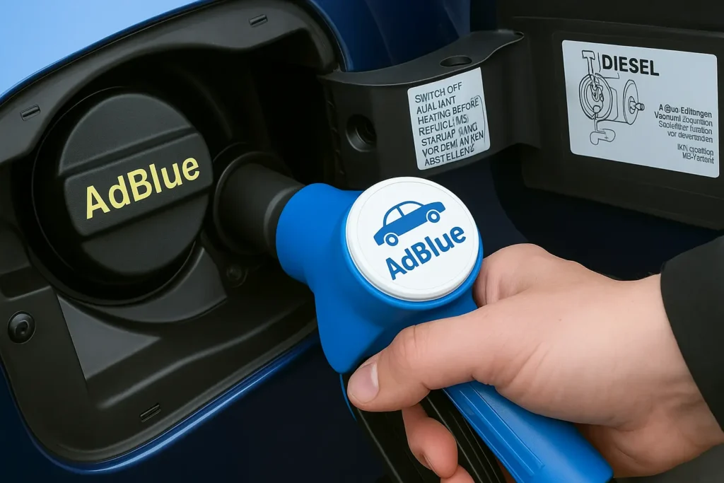 AdBlue in Car Fuel Tank
