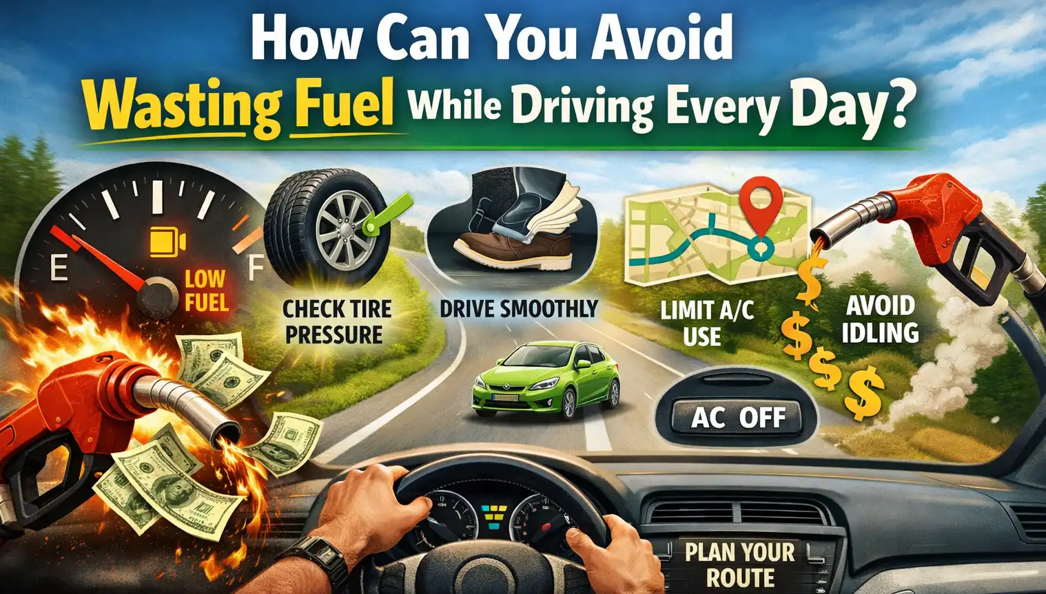 Avoid wasting fuel tips